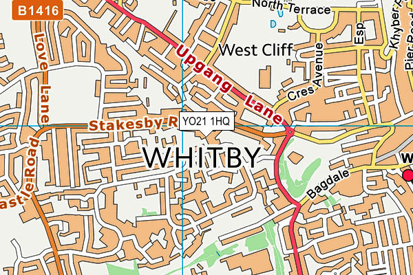 YO21 1HQ map - OS VectorMap District (Ordnance Survey)