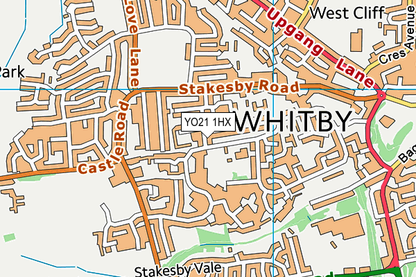 YO21 1HX map - OS VectorMap District (Ordnance Survey)