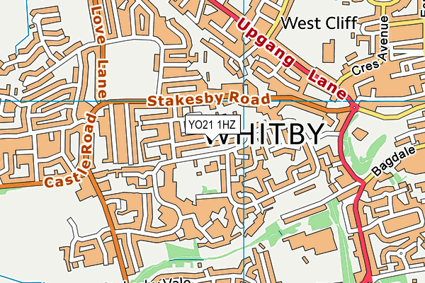 YO21 1HZ map - OS VectorMap District (Ordnance Survey)