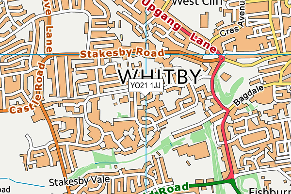 YO21 1JJ map - OS VectorMap District (Ordnance Survey)