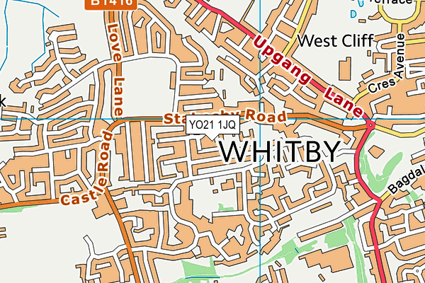 YO21 1JQ map - OS VectorMap District (Ordnance Survey)