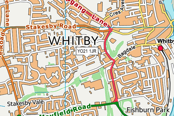 YO21 1JR map - OS VectorMap District (Ordnance Survey)