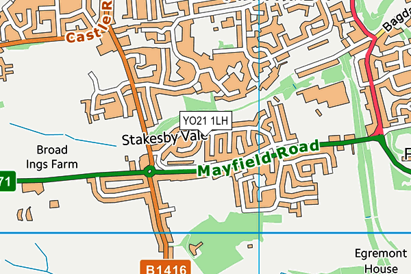 YO21 1LH map - OS VectorMap District (Ordnance Survey) YO21 1LH map - OS VectorMap District (Ordnance Survey)