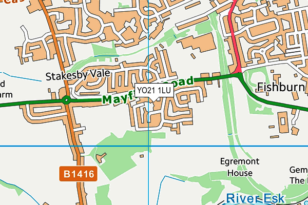 YO21 1LU map - OS VectorMap District (Ordnance Survey) YO21 1LU map - OS VectorMap District (Ordnance Survey)