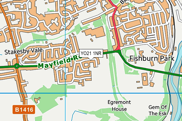 YO21 1NR map - OS VectorMap District (Ordnance Survey)