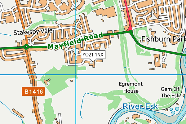 YO21 1NX map - OS VectorMap District (Ordnance Survey)