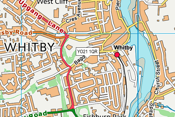 YO21 1QR map - OS VectorMap District (Ordnance Survey)