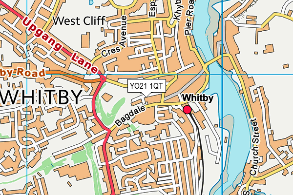 YO21 1QT map - OS VectorMap District (Ordnance Survey)