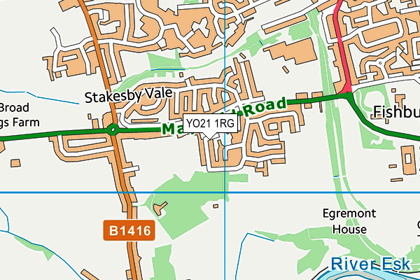 YO21 1RG map - OS VectorMap District (Ordnance Survey) YO21 1RG map - OS VectorMap District (Ordnance Survey)