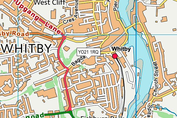 YO21 1RQ map - OS VectorMap District (Ordnance Survey)