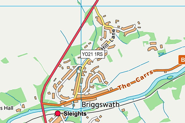 YO21 1RS map - OS VectorMap District (Ordnance Survey)