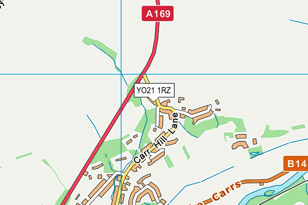 YO21 1RZ map - OS VectorMap District (Ordnance Survey)