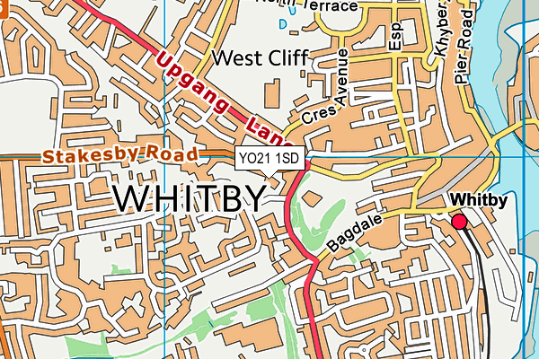 YO21 1SD map - OS VectorMap District (Ordnance Survey)