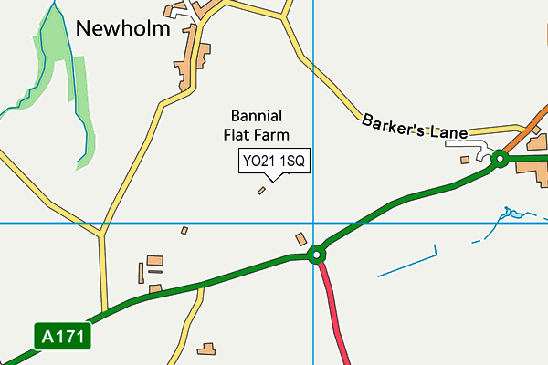 YO21 1SQ map - OS VectorMap District (Ordnance Survey)