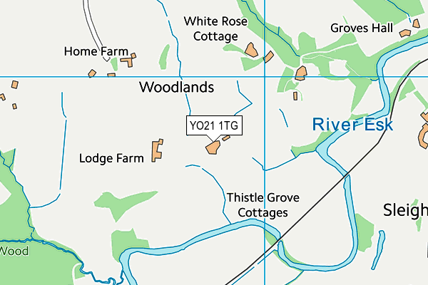 YO21 1TG map - OS VectorMap District (Ordnance Survey)