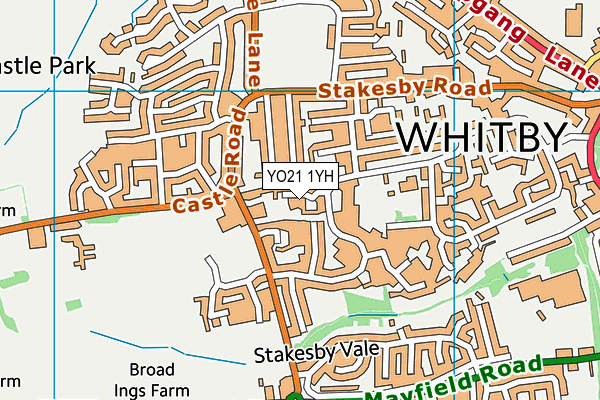 YO21 1YH map - OS VectorMap District (Ordnance Survey)