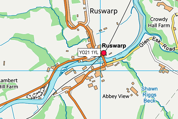 YO21 1YL map - OS VectorMap District (Ordnance Survey)
