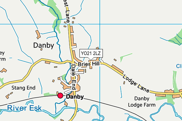 YO21 2LZ map - OS VectorMap District (Ordnance Survey)
