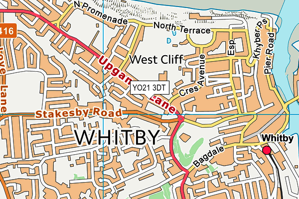 YO21 3DT map - OS VectorMap District (Ordnance Survey) YO21 3DT map - OS VectorMap District (Ordnance Survey)