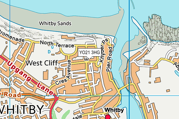 YO21 3HG map - OS VectorMap District (Ordnance Survey)