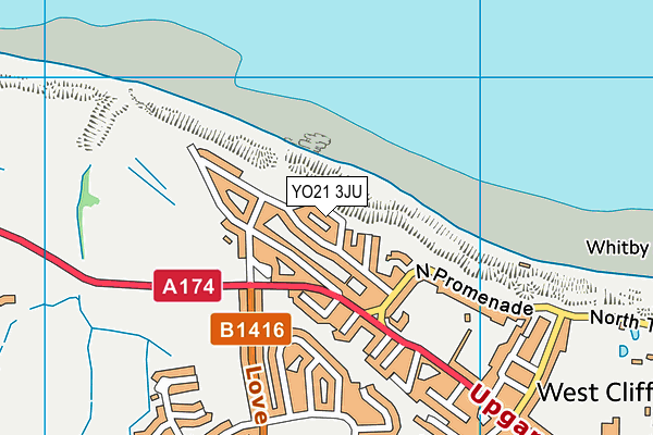 YO21 3JU map - OS VectorMap District (Ordnance Survey)