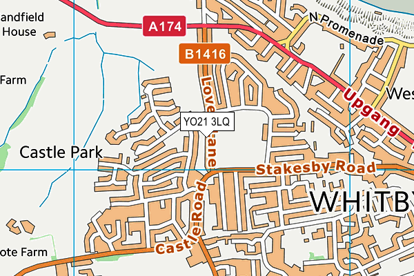 YO21 3LQ map - OS VectorMap District (Ordnance Survey) YO21 3LQ map - OS VectorMap District (Ordnance Survey)