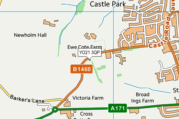 YO21 3QP map - OS VectorMap District (Ordnance Survey)