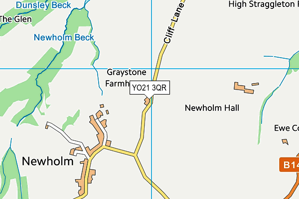YO21 3QR map - OS VectorMap District (Ordnance Survey)