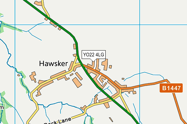 YO22 4LG map - OS VectorMap District (Ordnance Survey) YO22 4LG map - OS VectorMap District (Ordnance Survey)