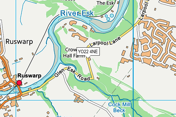 YO22 4NE map - OS VectorMap District (Ordnance Survey) YO22 4NE map - OS VectorMap District (Ordnance Survey)