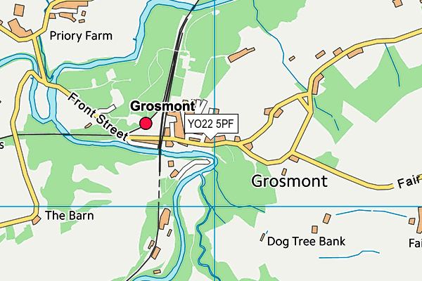 YO22 5PF map - OS VectorMap District (Ordnance Survey) YO22 5PF map - OS VectorMap District (Ordnance Survey)