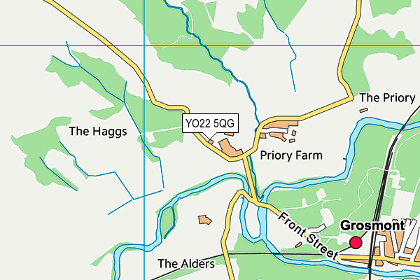 YO22 5QG map - OS VectorMap District (Ordnance Survey)