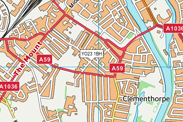 YO23 1BH map - OS VectorMap District (Ordnance Survey)