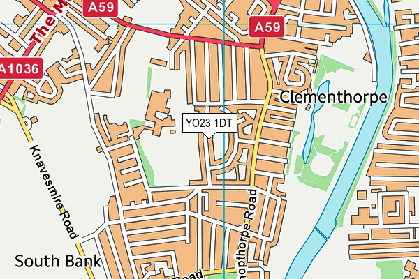 YO23 1DT map - OS VectorMap District (Ordnance Survey)
