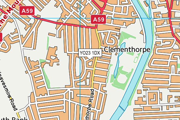 YO23 1DX map - OS VectorMap District (Ordnance Survey) YO23 1DX map - OS VectorMap District (Ordnance Survey)