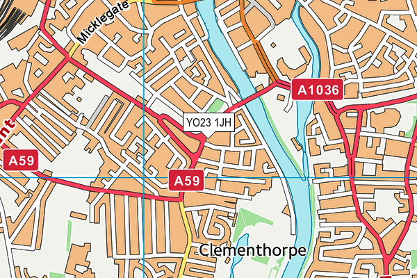 YO23 1JH map - OS VectorMap District (Ordnance Survey) YO23 1JH map - OS VectorMap District (Ordnance Survey)