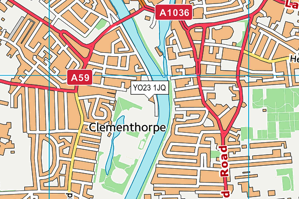 YO23 1JQ map - OS VectorMap District (Ordnance Survey)