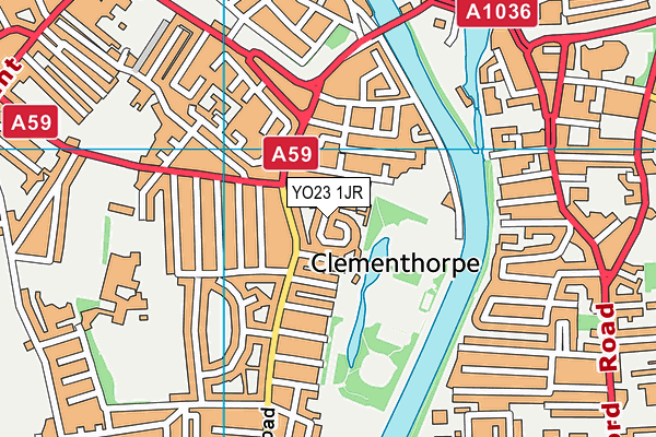 YO23 1JR map - OS VectorMap District (Ordnance Survey)