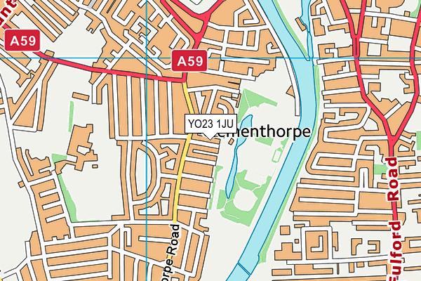 YO23 1JU map - OS VectorMap District (Ordnance Survey)