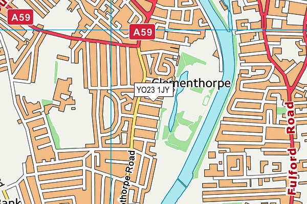 YO23 1JY map - OS VectorMap District (Ordnance Survey)