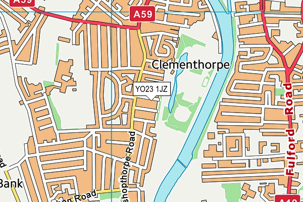 YO23 1JZ map - OS VectorMap District (Ordnance Survey) YO23 1JZ map - OS VectorMap District (Ordnance Survey)