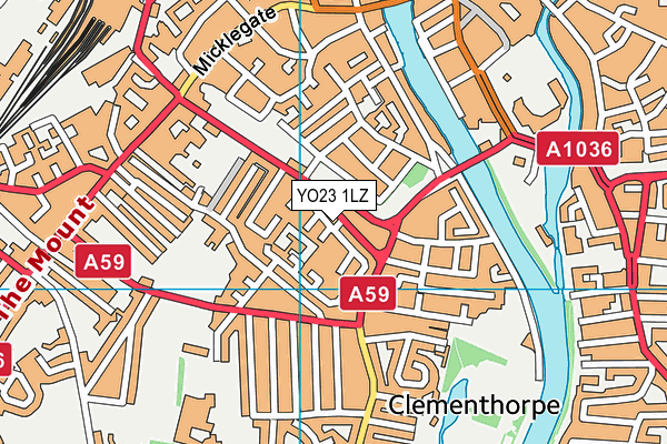 YO23 1LZ map - OS VectorMap District (Ordnance Survey)