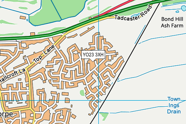 YO23 3XH map - OS VectorMap District (Ordnance Survey) YO23 3XH map - OS VectorMap District (Ordnance Survey)