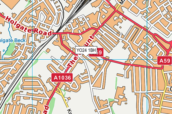 YO24 1BH map - OS VectorMap District (Ordnance Survey) YO24 1BH map - OS VectorMap District (Ordnance Survey)