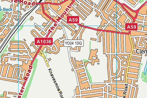 YO24 1DQ map - OS VectorMap District (Ordnance Survey)