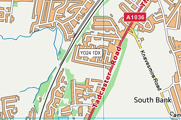 YO24 1DX map - OS VectorMap District (Ordnance Survey) YO24 1DX map - OS VectorMap District (Ordnance Survey)