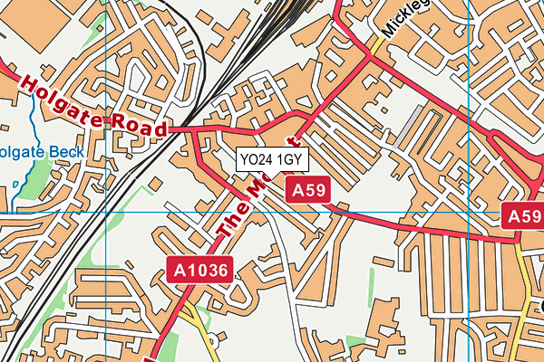 YO24 1GY map - OS VectorMap District (Ordnance Survey)