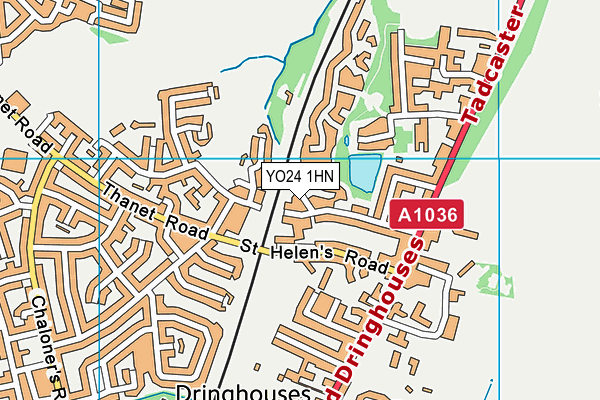 YO24 1HN map - OS VectorMap District (Ordnance Survey) YO24 1HN map - OS VectorMap District (Ordnance Survey)