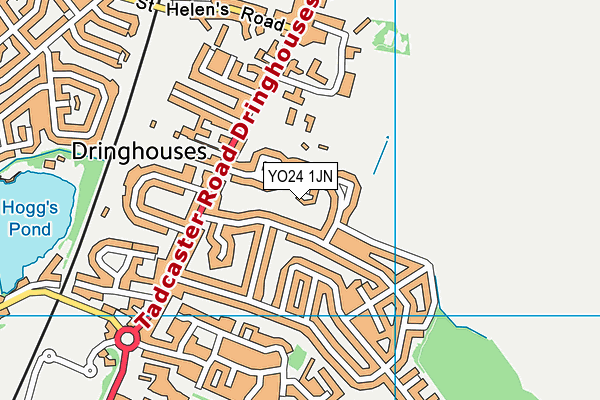 YO24 1JN map - OS VectorMap District (Ordnance Survey) YO24 1JN map - OS VectorMap District (Ordnance Survey)