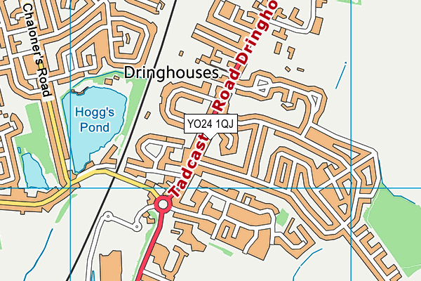 YO24 1QJ map - OS VectorMap District (Ordnance Survey) YO24 1QJ map - OS VectorMap District (Ordnance Survey)